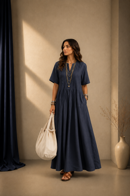 Robe Longue Élégance Naturelle