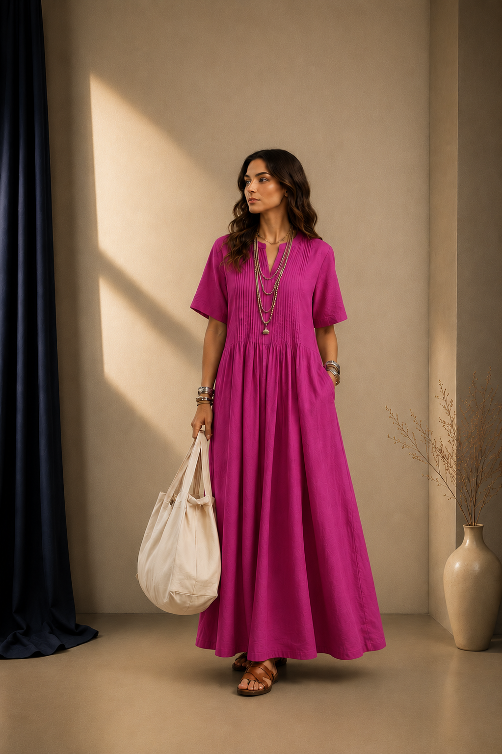 Robe Longue Élégance Naturelle